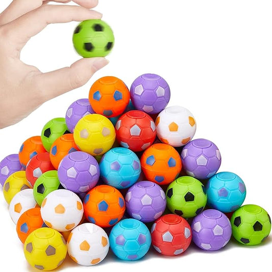 SCIONE 72 Pack Soccer Fidget Spinners, Soccer Party Favors for Kids, Fidget Toys Bulk, Stress Balls, Goodie Bag Stuffers Gifts for Birthday Party, Treasure Box for Classroom