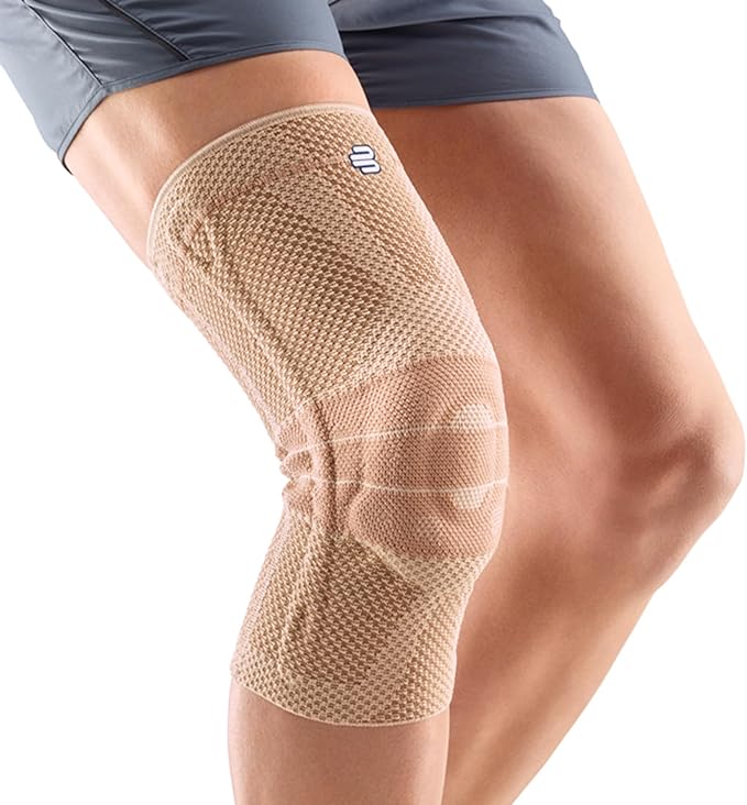Bauerfeind - GenuTrain - Knee Brace - Targeted Support for Pain Relief and Stabilization of The Knee, Provides Relief of Weak, Swollen, and Injured Knees- Size 2 - Color Nature