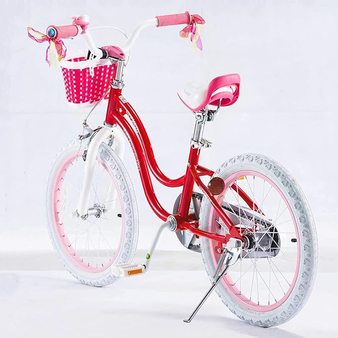 RoyalBaby Girls Bike EZ Bike Stargirl Training Free Balance to Pedal Easy Learning Bicycle, 12-20 Inch for Toddlers & Big Kids.