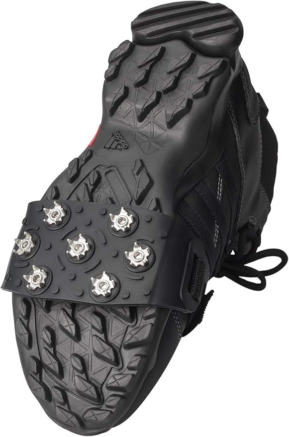 Crampon Traction Cleats Anti-Skid Traction Grips Crampons Spikes 7 Point Cleats for Footwear for Walking, Jogging, Hiking, Mountaineering Ice Snow Grips