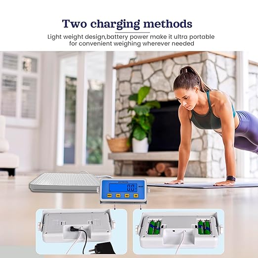 Medical Scale - Heavy Duty 660 lb High Capacity Wrestling Scale for Body Weight with Easy to Read LCD Display Physician Scale, Professional Medical Grade Scale for Doctor Home Gym Office