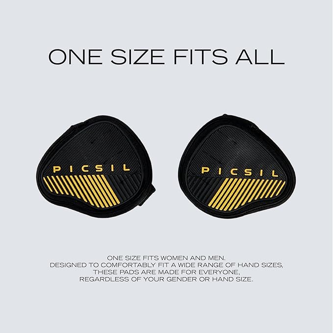 PICSIL - Fitness Grips Pads | Alternative to Gym Gloves | Strong Neoprene Grip for Weightlifting & Cross Training | Suitable for Men & Women | Design for Dumbbells and Pull Ups | One Size |