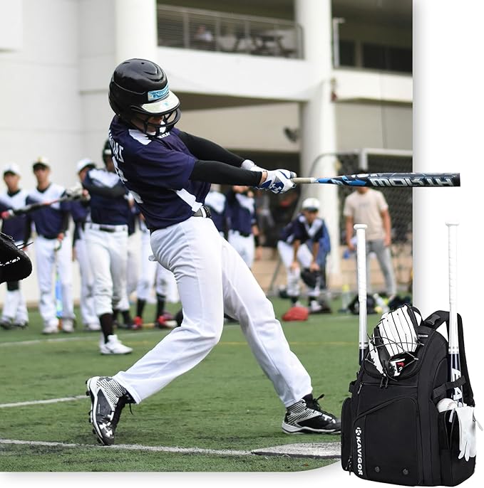 Baseball Bag for Youth and Adult, Softball Bag 50L Large Capacity Holds 4 Bats, Equipment Backpack with Shoes Compartment