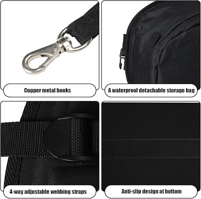 WOOWAVE Kayak Seat Padded Deluxe Paddleboard Seat Adjustable Boat Seat Cushioned Fishing Seat High Back Comfortable Backrest Support for Universal Sit