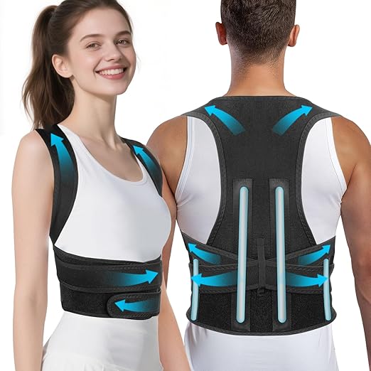 Back Brace Posture Corrector For Men and Women - Bionic System Posture Correctors, Adjustable Full Brace, Shoulder Back Straightener, Neck, Upper And Lower Pain Relief