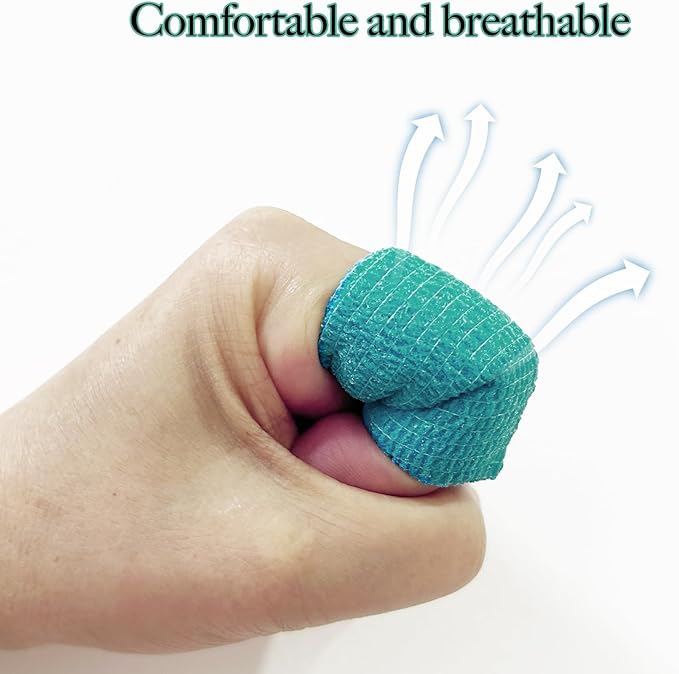 15 Pcs Self-Adhesive Bandage Wrap 2" X 5 Yards Elastic Cohesive Bandage Wrap Rolls Elastic Self-Adherent Tape for Stretch Athletic, Sports, Wrist, Ankle