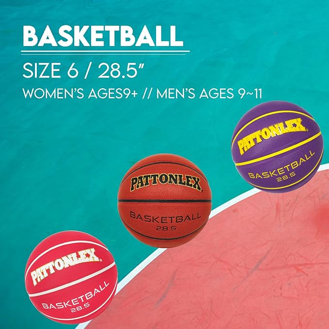 Women's Basketball - Size 6 (28.5) with Pump - Ideal for Girls' Basketball