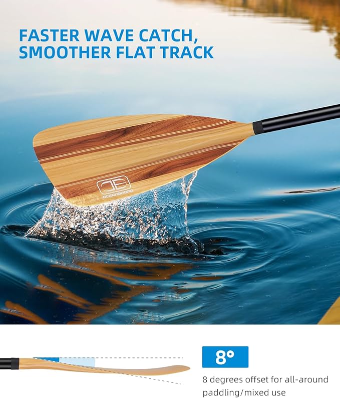 OCEANBROAD SUP Paddle - Adjustable Stand-Up Paddle for Paddleboard Kayak, Adjustable Aluminum Alloy Shaft with Reinforced Nylon Blades