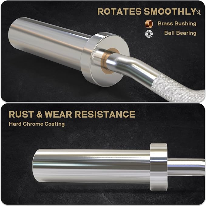 RitFit 2 Inch EZ Curl Bar with Weights, 700LBS Weight Capacity Olympic Curl Barbell for Bicep, Tricep and Weight Lifting Exercises