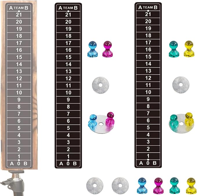 Cornhole Scoreboard Tracker Steel Score Keeper: Durable Corn Hole Scoreboards for Easy Score Tracking Corn Hole Games Ladder Ball Toss Game Pop Darts Popdarts Game (2 Pack-Vertical)