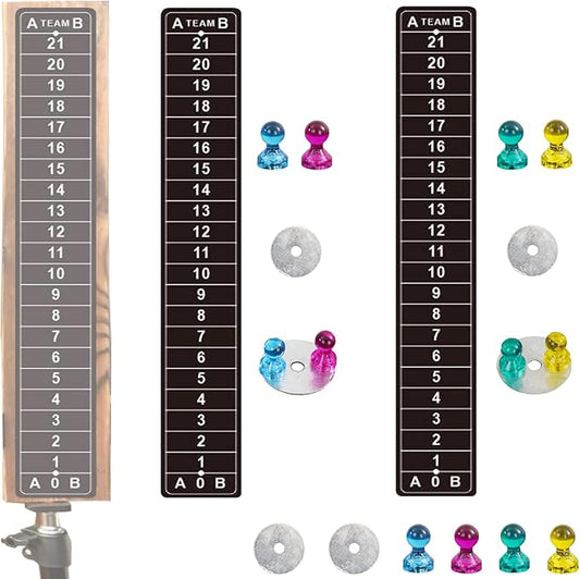 Cornhole Scoreboard Tracker Steel Score Keeper: Durable Corn Hole Scoreboards for Easy Score Tracking Corn Hole Games Ladder Ball Toss Game Pop Darts Popdarts Game (2 Pack-Vertical)