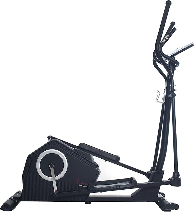 Sunny Health & Fitness Smart 2-in-1 Upright Elliptical Full-Body Exerciser, Home Cross-Training Arm/Leg Cardio Workout Machine, Optional Free SunnyFit App Bluetooth Link or Electro-Magnetic Resistance