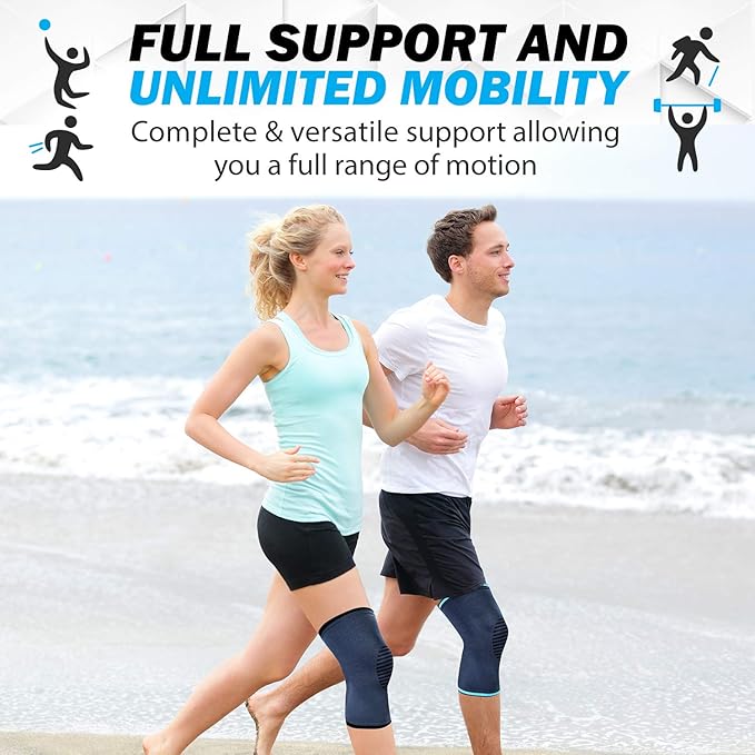 POWERLIX Knee Brace Support – Best Compression Sleeve for Men & Women for Pain Relief– Superior Braces for Meniscus Tear & Arthritis, Please Refer to The Sizing Chart
