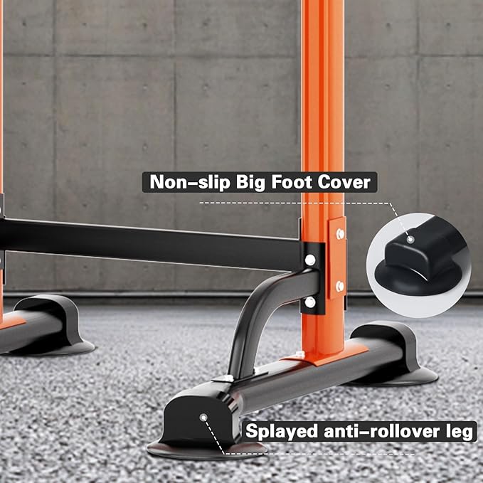 soges Power Tower Pull Up Bar Station, Free Standing Pull Up Rack Dip Station for Home Gym, Height Adjustable Home Strength Training Fitness Workout Equipment