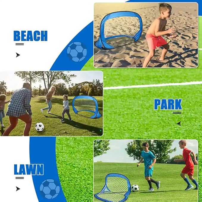 Pop Up Soccer Goal, Portable Folding Soccer Goal with Carrying Bag, Beach Soccer Goals, Indoor and Outdoor Soccer Training Equipment