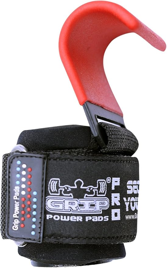 Weight Lifting Hooks Heavy Duty Lifting Wrist Straps Pull Ups Deadlift Straps Power Lifting Grips Padded Workout Straps for Weightlifting Gym Gloves for Men & Women Premium Workout Equipment