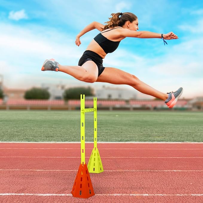 Yes4All Speed and Agility Training Equipment Set - Hurdles and Cones for Athletes in Soccer, Basketball, Football