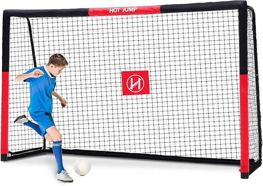 Soccer Goal for Backyard,6x4/8x5/10x6.5/12x6.5ft Metal Soccer, Soccer Goal for Kids 8-12, Soccer net with Zipper Design, Easy Assemble, Weatherproof Foam Padded Goal Post, Adults