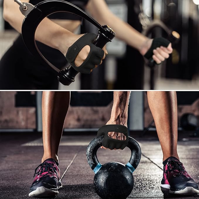 Minimal Weight Lifting Gloves,Short Micro Workout Gloves Grip Pads with Full Palm Protection & Extra Grip for Men Women Weightlifting,Gym,Exercise Training