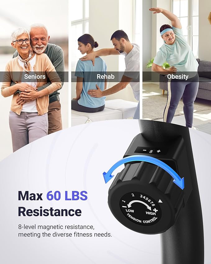 MERACH Recumbent Exercise Bike for Home with Smart Bluetooth and Exclusive App Connectivity, LCD, Heart Rate Handle, Magnetic Recumbent Bikes S08/S23