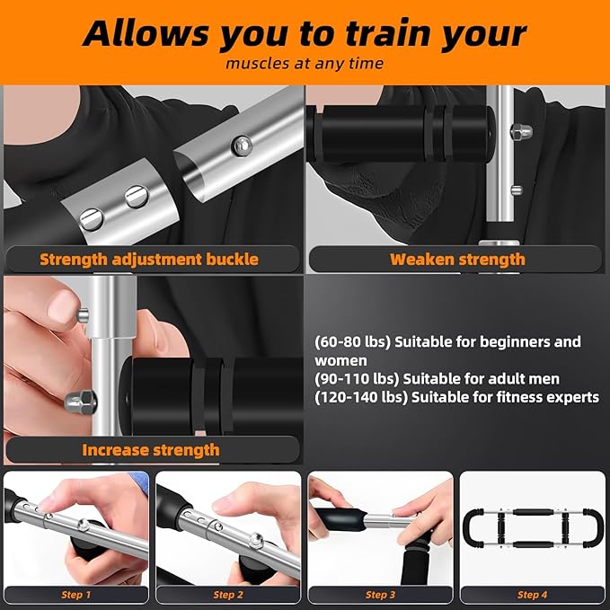 Twister Arm Trainer, Women's arms, Men's Chest, Shoulder and Forearm Muscle Training Fitness Equipment, Portable Spring Resistance Home Fitness Equipment