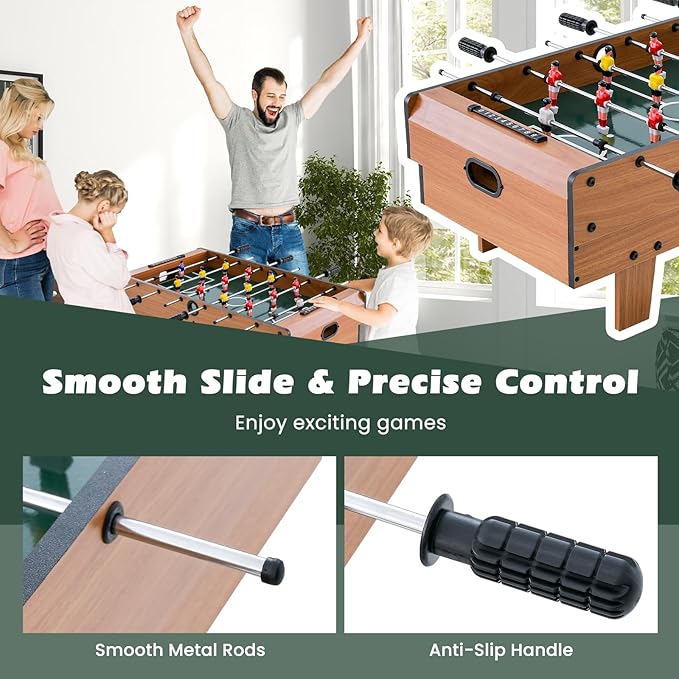 Giantex 4-in-1 Multi Game Table, Combo Foosball Game Table Top w/Billiards, Ping Pong, Push Hockey for Home, Game Room, Family Night & Arcade, Wood Combination Game Table Set for Adults