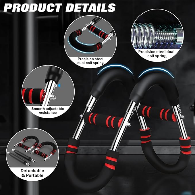 Twister arm Trainer, Chest Workout Equipment,arm Trainer Chest Workout,arm and Chest Trainer,40-90lb 3-Speed Adjustable Chest Workout Equipment Portable Fitness Equipment