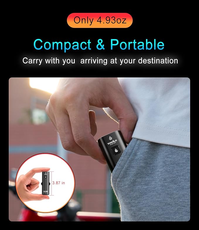 TOWILD Bike Lights for Night Riding,Compatible with Garmin/GoPro Mount,600 Lumen Bike Headlight,2000mAh Rechargeable Battery,Waterproof Bike Front Light for Commuter Cyclists-Fits All Bikes