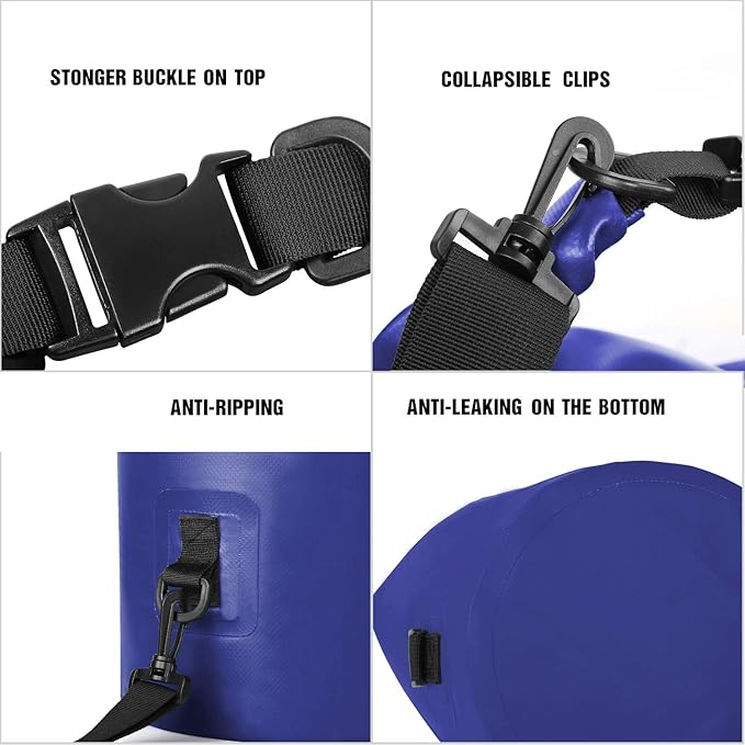 Unigear Dry Bag Waterproof, 2L/5L/10L/20L/30L/40L Floating and Lightweight Bags for Kayaking, Boating, Fishing, Swimming and Camping with Waterproof Phone Case