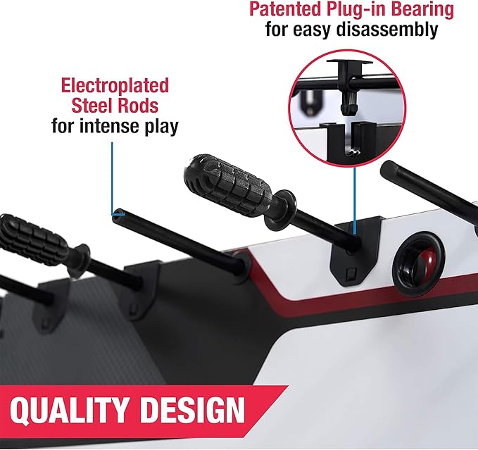 MD Sports Combination Games Multiple Styles Arcade Collection, Billiards, Ping Pong, Hockey, Basketball and Foosball Combination Kit Comes with All The Basics