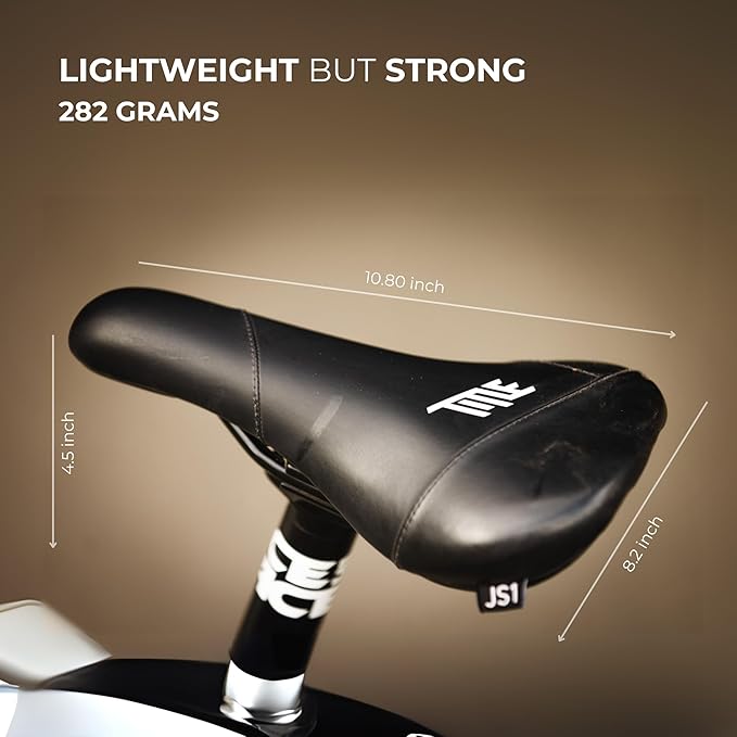Title MTB JS1 Bike Saddle – Performance Mountain Bike Seat for Dirt Jumps, Slopestyle & Downhill – Grippy, Lightweight Saddle for Freeride, Enduro & Street – Black