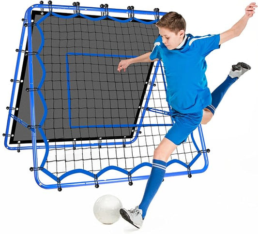 Dual-Sided Soccer Rebounder Net, Fast & Slow Rebound Speed Training for Control, Passing Practice, Easy Setup Baseball/Volleyball Rbounder Pitchback Net Gifts Aids & Equipment for Kids,Teens & Adults