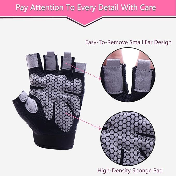 Workout Gloves for Men and Women, Breathable Exercise Gloves for Weight Lifting, Cycling, Gym, Training, Fitness