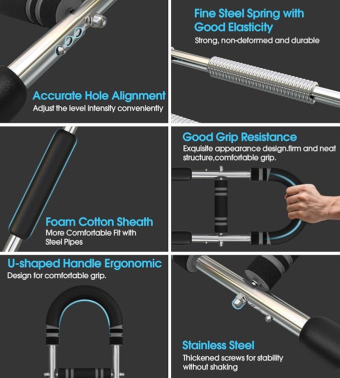 Twister Arm Trainer for Men, Adjustable 50-130Lbs Chest Workout Equipment, Arm Trainer, Twister Arm Trainer Portable Shoulder Strength Exerciser Machine for Fitness People