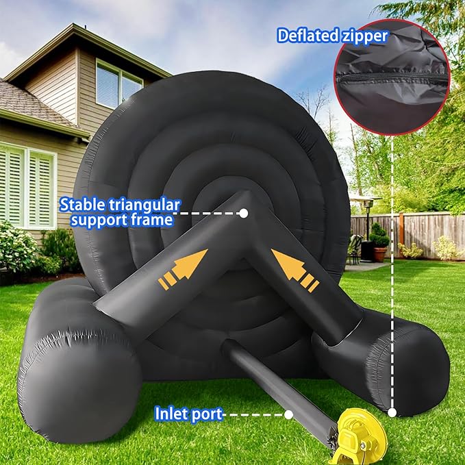 Giant Inflatable Soccer Dart Board, 10ft Inflatable Soccer Kick Darts Games with Blower & 8 Sticky Soccer Balls, Outdoor Inflatable Soccer Target Dart Board Yard Game