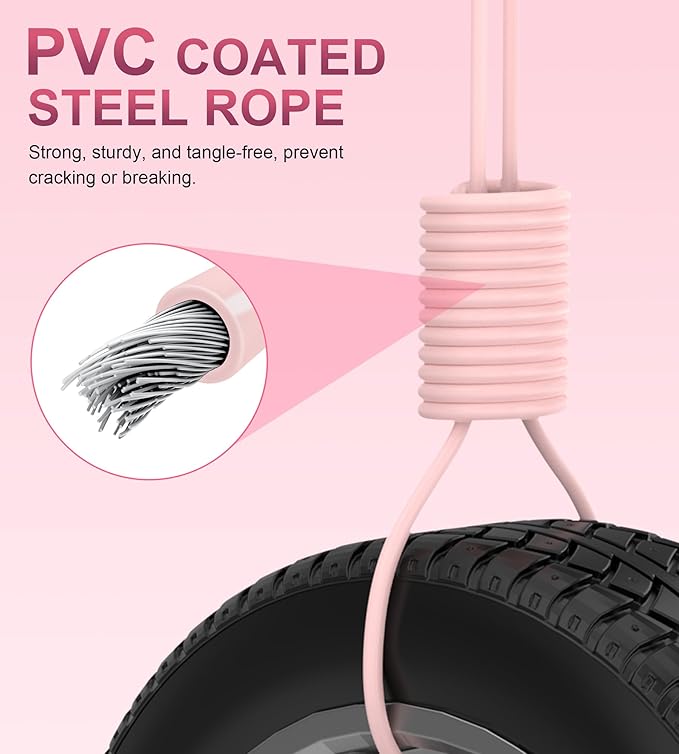 Jump Rope for Fitness, AUMCDIK Speed Skipping Rope for Women Men, Adjustable Jumping Rope with Alloy & Silicone Handle for Workout Boxing Aerobic Exercise