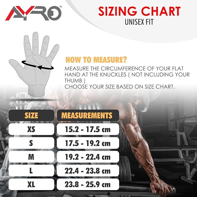 AYRO Workout Gloves for Men & Women – Ventilated Weight Lifting Gloves with Wrist Support - Gym Gloves for Men, Breathable Palm Padding, Non-Slip Grip – Ideal for Gym, Fitness, Cross Training