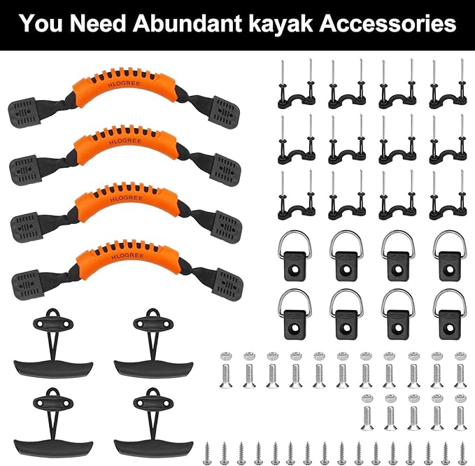 HLOGREE Kayak Seats - 1/2 Pck, Thicken Padded Seat Cushion with Back Support, Canoe & Ocean Sup Compatible