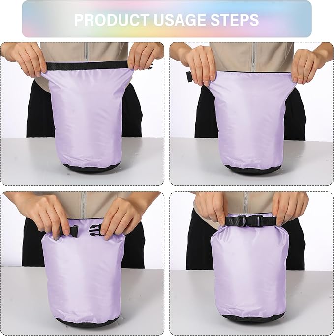 6 Pcs Waterproof Dry Bag Sack Lightweight Outdoor Dry Bags 35 L, 20 L, 15 L, 10 L, 5 L, 3 L Waterproof Boat Bag for Kayaking, Backpacking, Hiking, Camping Rafting (Macaron Color)