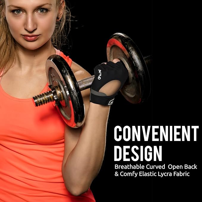 AYRO Breathable Weight Lifting Gym Workout Gloves with Extra Grip for Men & Women, Exercise Gloves with Full Palm Protection, Removal with Durable Closure, for Weightlifting