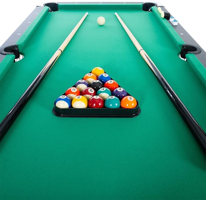 3 in 1 Pool Ping Pong Dining Combo, 65.75in Foldable Billiard/Table Tennis, Multi Game for Adults Kids, With Billiard and Tennis Paddles Accessories