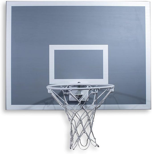 CALIKIWIPROS Mini Basketball Hoop Set Pro League Decorative Solid Wood Wall Mount, Includes 9’ Hoop & 5 mini Basketballs, Classic Look with Colors Matching Some pro Teams.