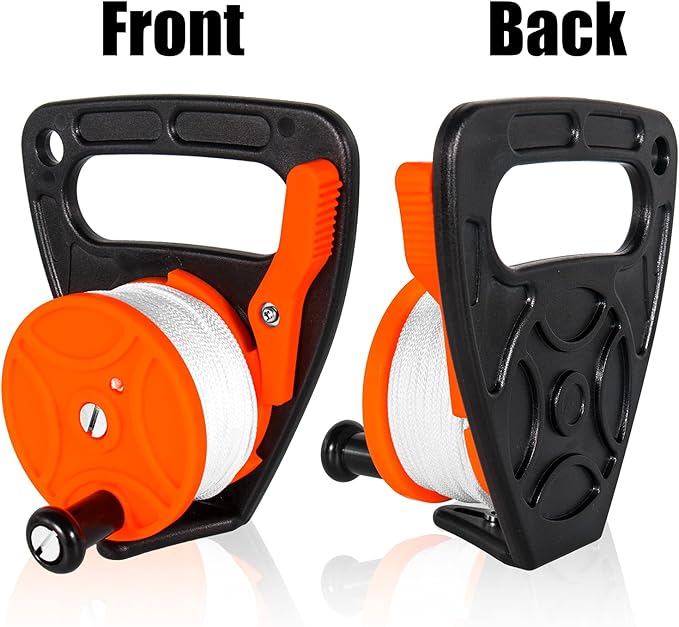Compact 150ft Scuba Dive Reel Kayak Anchor with Thumb Stopper for Safety Underwater Diving Snorkeling