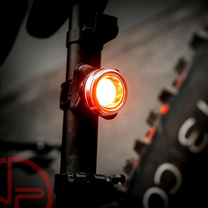 OPTIKS 210 Front & Rear LED Bike Light USB Rechargeable Compact Super Bright Optical Lens Bicycle Scooter Lights for Night Riding