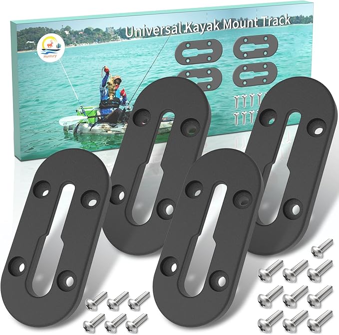Kayak Track, Kayak Low Profile Track, Kayak Rail, Kayak Accessories Mount Track, Kayak Gear Track for Fishing Rod Holder, Fish Fider, Cup Holder, Anchor Cleats