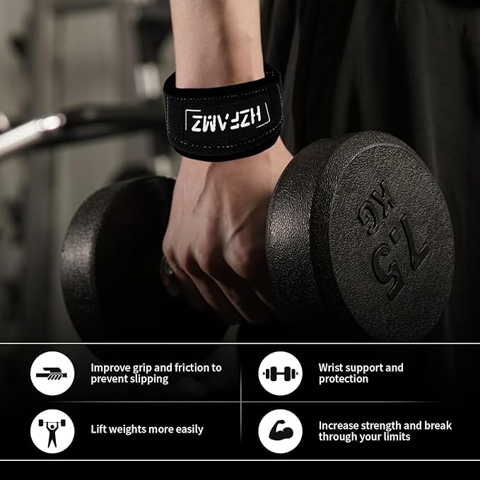 Lifting Straps, Lifting Wrist Straps for Weightlifting, Weightlifting Straps with Padded Neoprene, Gym Straps for Strength Training, Bodybuilding, Weight Lifting Straps for Men and Women