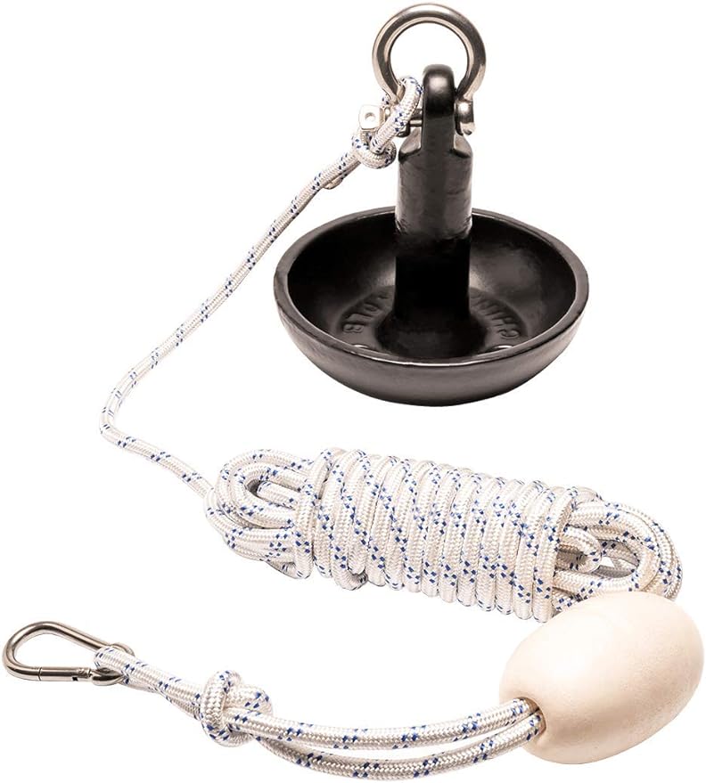 Newport Premium 10lb Mushroom Anchor Kit w/Bag, Rope, Buoy, & Stainless Hardware