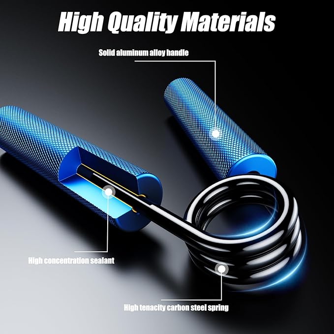 Grip Strength Trainer 6 Pack,50LB-300LB Metal Hand Grip Strengthener,Non-Slip Heavy-Duty Forearm Exerciser,Hand Gripper for Muscle Building and Hand Rehabilitation Exercising