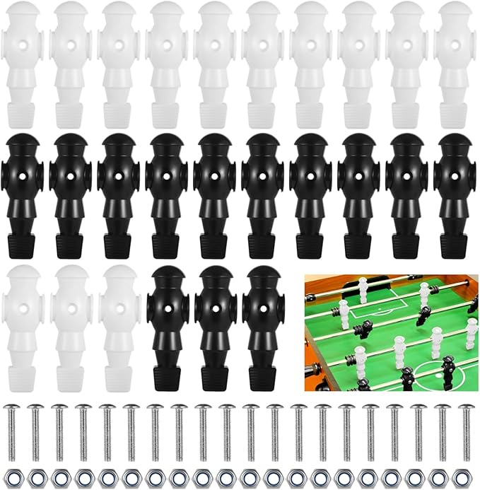 26 Pcs Foosball Men, Resin Foosball Replacement Parts, Table Soccer Player Set for Tournament Foosball