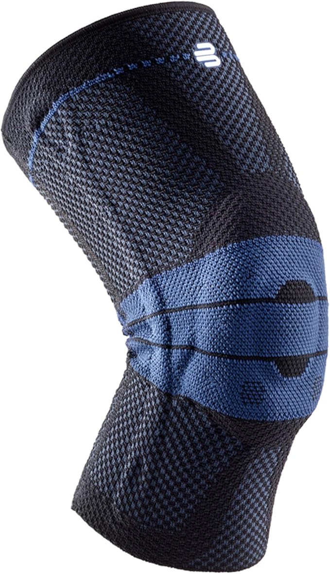 Bauerfeind GenuTrain Knee Support Brace (New Version) - Targeted Support for Pain Relief & Stabilization for Weak, Swollen & Injured Knees & Arthritis - Size 6C, Comfort - Color Black